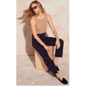 NWT Birdies The Heron Flat Black Velvet Loafers Size 8